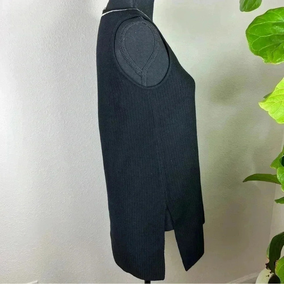 Athleta Women’s Black “On The Town” Sleeveless Sweater Tunic Size Medium - Picture 7 of 13